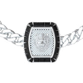 Brazalete Guess para Caballero Lion King Color Plata